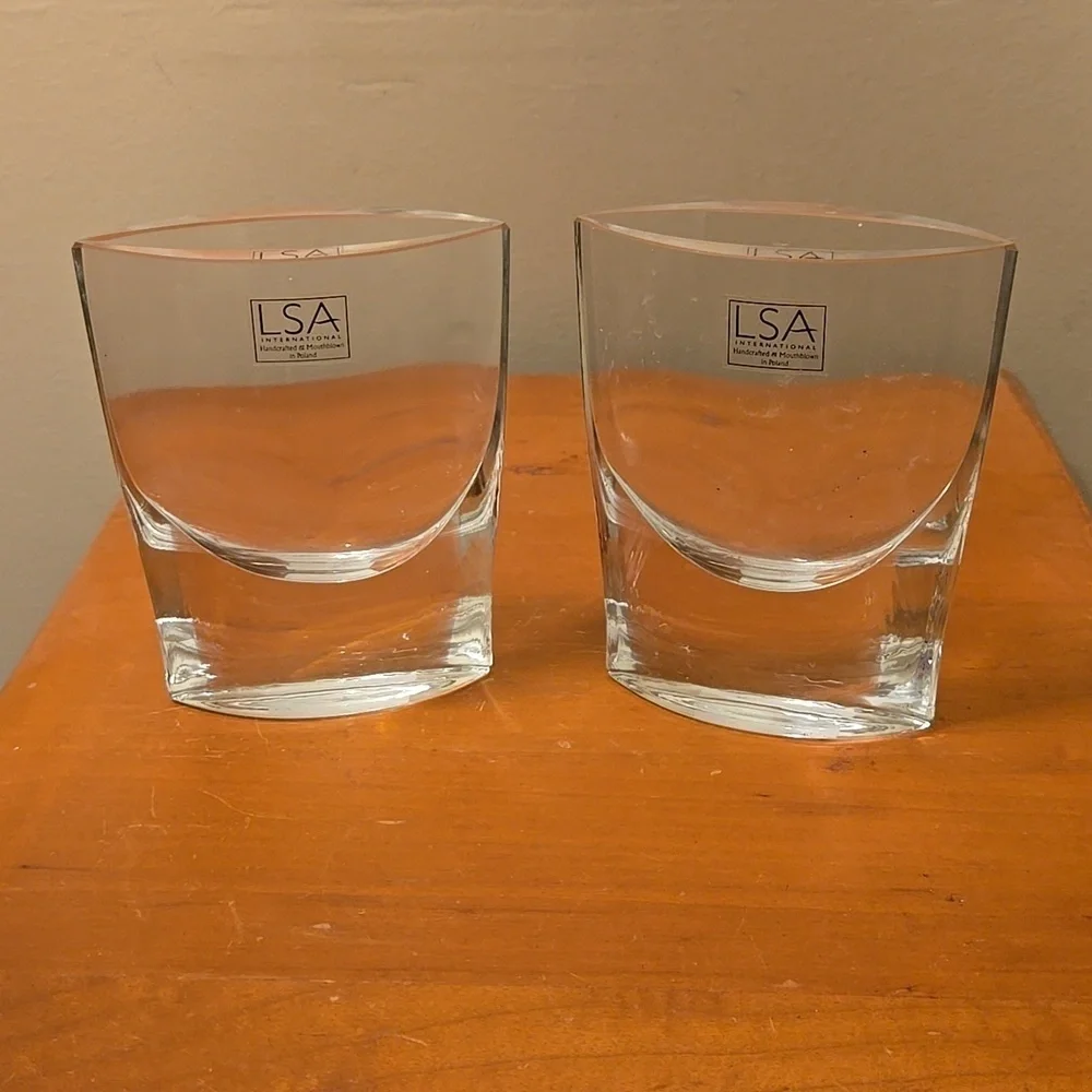 LSA International Vases Handcrafted & Mouthblown in Poland Set of 2